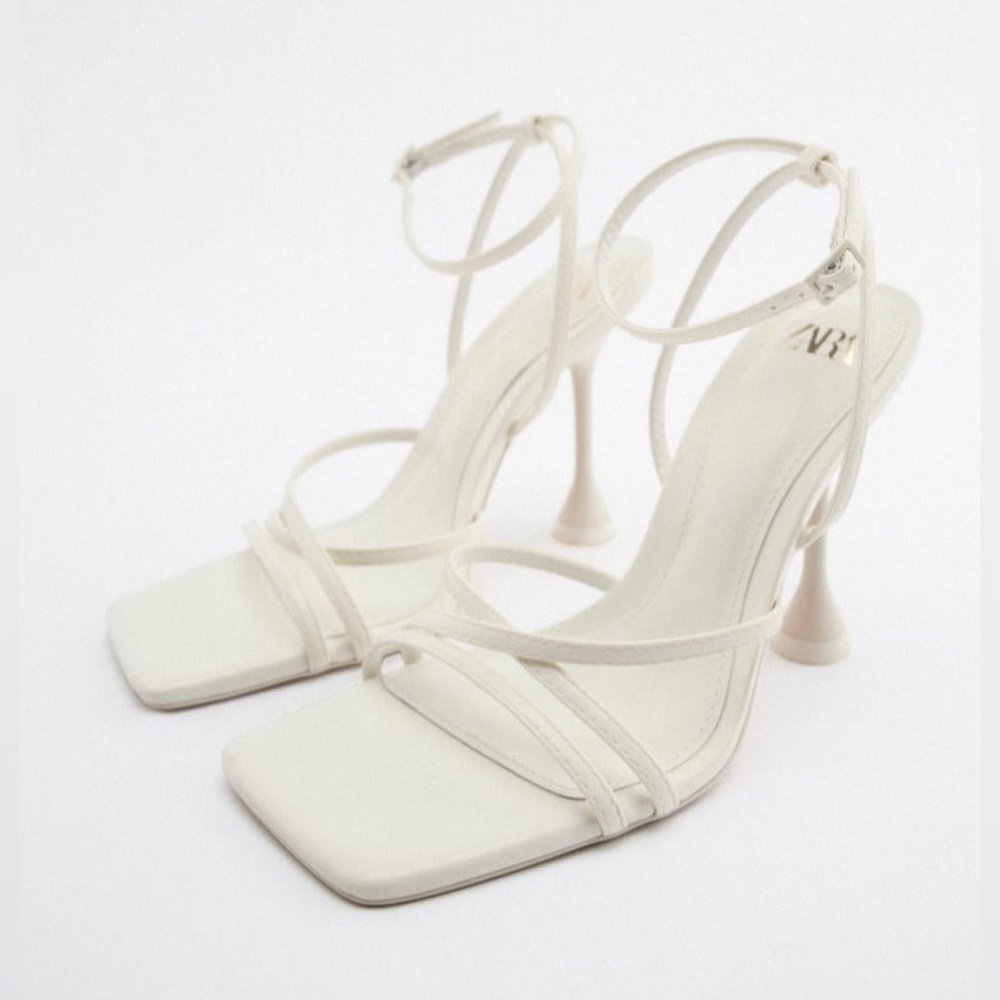 Zara White Heels Size 41 / US 10 NWT